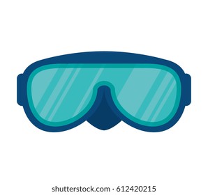snorkel glasses isolated icon