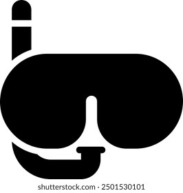 snorkel glyph icon illustration vector