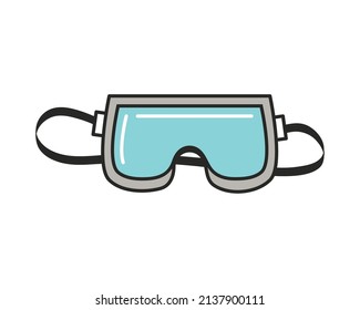 snorkel goggles icon isolated vector