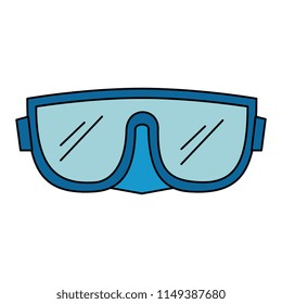 snorkel goggles isolated icon