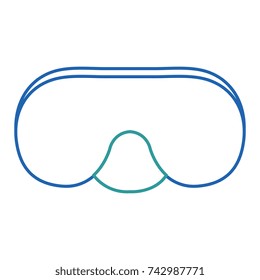 snorkel googles diving isolated icon