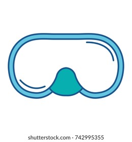 snorkel googles diving isolated icon