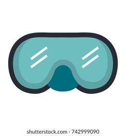 snorkel googles diving isolated icon