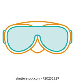 snorkel googles isolated icon