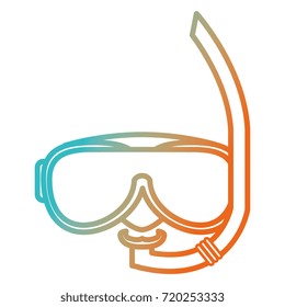 snorkel and googles isolated icon