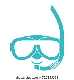 snorkel and googles isolated icon