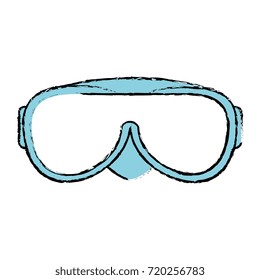 snorkel googles isolated icon