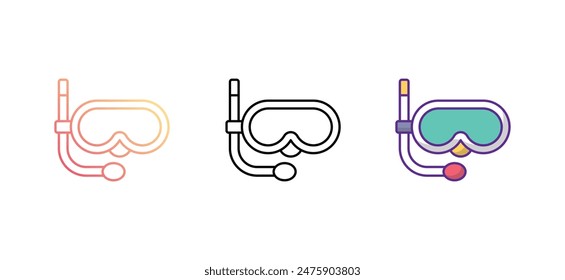 Snorkel icon design with white background stock illustration