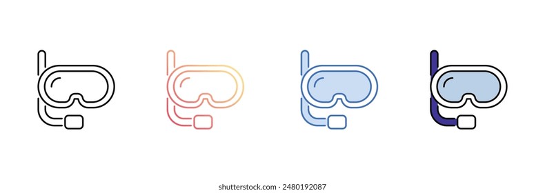 Snorkel icon design with white background stock illustration