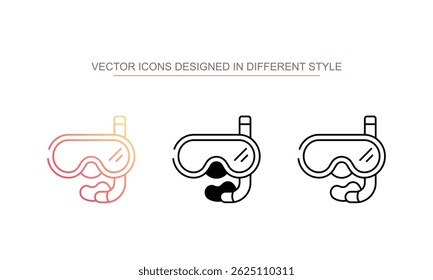 Snorkel icon design with white background stock illustration