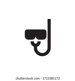 snorkel icon glyph vector illustration. isolated on white background