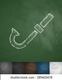 snorkel icon. Hand drawn vector illustration. Chalkboard Design