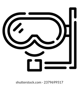 Snorkel Icon illustration, for uiux, web, app, infographic, etc