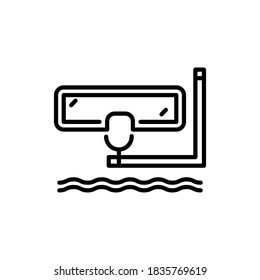 snorkel icon line style vector editable stroke