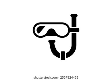 Snorkel icon logo design template isolated illustration