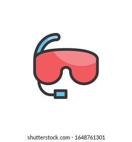 snorkel icon logo vector illustration