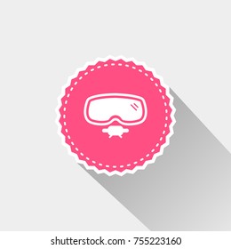 Snorkel icon with long shadow icon