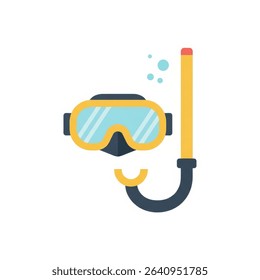 snorkel icon with mask in yellow color