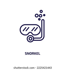snorkel icon from nautical collection. Thin linear snorkel, sea, summer outline icon isolated on white background. Line vector snorkel sign, symbol for web and mobile