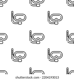 snorkel icon pattern. Seamless snorkel pattern on white background.