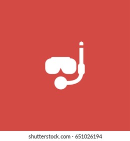 snorkel icon. sign design. red background