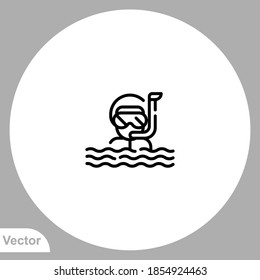 Snorkel icon sign vector,Symbol, logo illustration for web and mobile