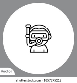 Snorkel icon sign vector,Symbol, logo illustration for web and mobile