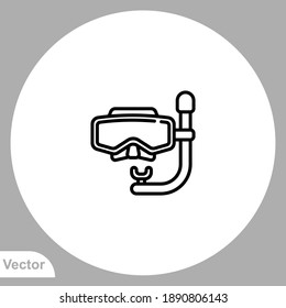 Snorkel icon sign vector,Symbol, logo illustration for web and mobile