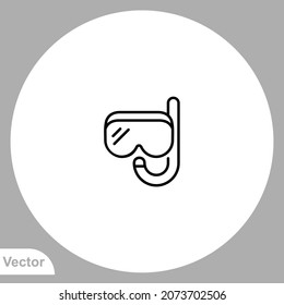 Snorkel icon sign vector,Symbol, logo illustration for web and mobile