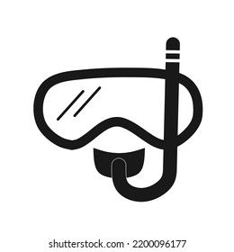 icono de snorkel con diseño simple.icono de buceo