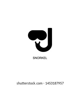 snorkel icon vector black design