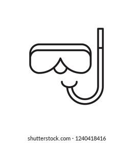 snorkel icon vector. diving icon