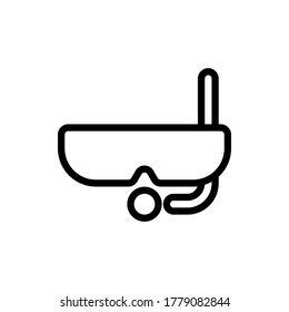 snorkel icon vector illustration outline style. summer icon set.