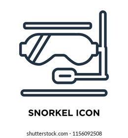 Snorkel icon vector isolated on white background, Snorkel transparent sign , thin symbols or lined elements in outline style
