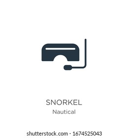 Snorkel icon vector. Trendy flat snorkel icon from nautical collection isolated on white background. Vector illustration can be used for web and mobile graphic design, logo, eps10