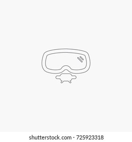 Snorkel icon. water sign