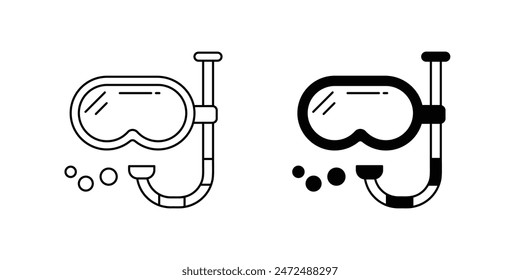 snorkel icon with white background vector stock illustration