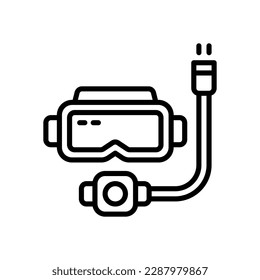 icono de snorkel para tu sitio web, móvil, presentación y diseño de logotipo.