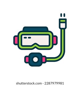 icono de snorkel para tu sitio web, móvil, presentación y diseño de logotipo.