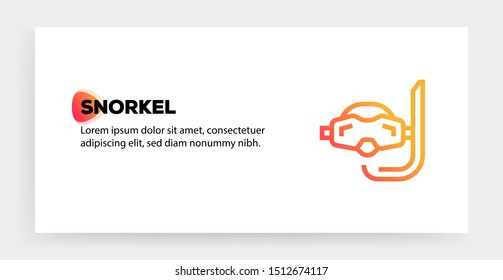 SNORKEL AND ILLUSTRATION ICON CONCEPT