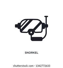 snorkel isolated icon. simple element illustration from nautical concept icons. snorkel editable logo sign symbol design on white background. can be use for web and mobile