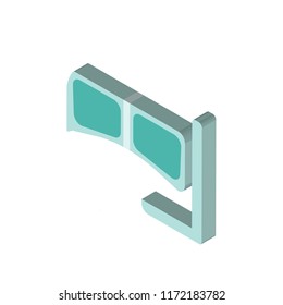 Snorkel isometric left top view 3D icon