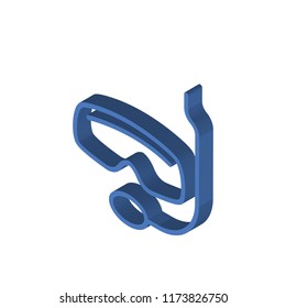 Snorkel isometric left top view 3D icon