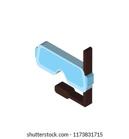 Snorkel isometric left top view 3D icon