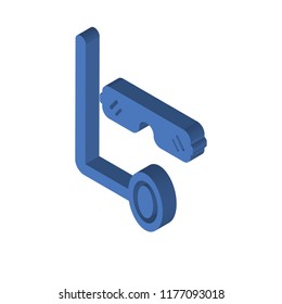 Snorkel isometric left top view 3D icon