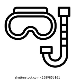 Snorkel Line Icon Design For Personal And Commercial Use