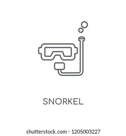 Snorkel linear icon. Snorkel concept stroke symbol design. Thin graphic elements vector illustration, outline pattern on a white background, eps 10.
