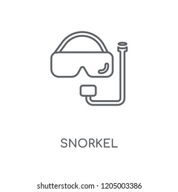 Snorkel linear icon. Snorkel concept stroke symbol design. Thin graphic elements vector illustration, outline pattern on a white background, eps 10.