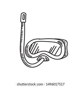 Snorkel Mask Diving Clip art hand-drawn icon design