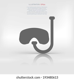 Snorkel and mask for diving icon